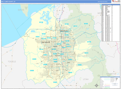 Salt Lake County, UT Digital Map Basic Style